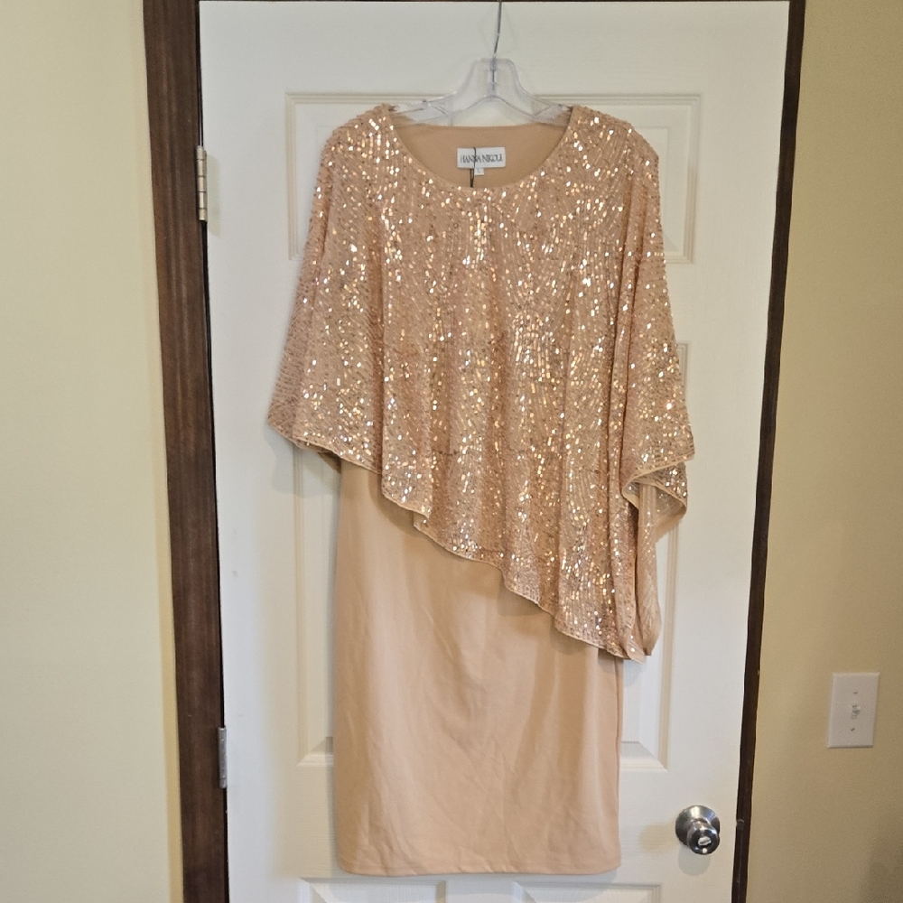 NWT Size L Champagne Sequin Dress